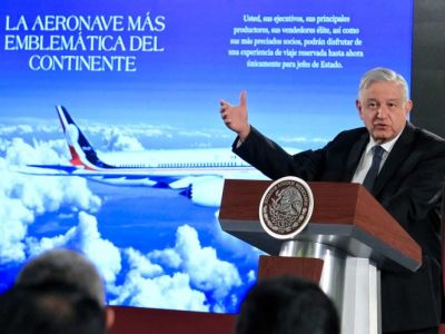 Plantean sacar el avión presidencial en rifa; $500 el cachito